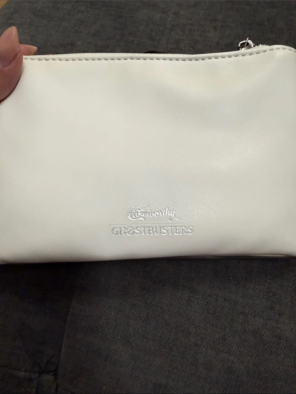 Cakeworthy Stay-Puft Zip Pouch Marshmallows Cosmetic Pom Pom Ghostbusters NWT